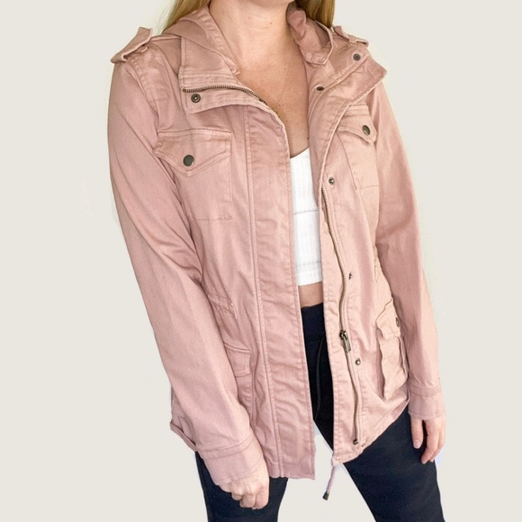 Spruce Blush Pink Kathleen Cargo Jacket 